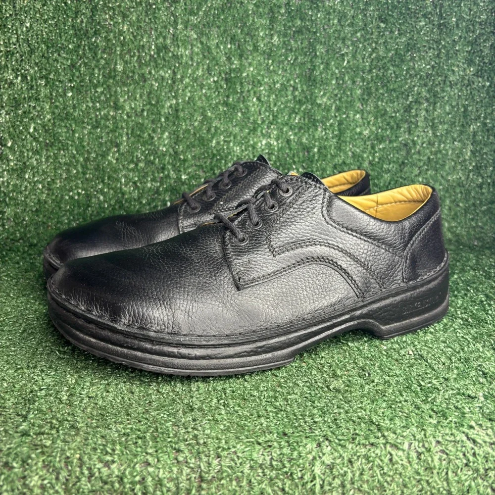 Birkenstock Memphis Grained Leather Comfort Gorpcore Derby Shoes Black Mens 13 M